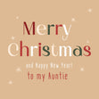 Classic Merry Christmas And Happy New Year To My Auntie Confetti-exploding Greetings Card
