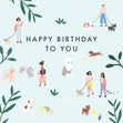 Dogs Happy Birthday Confetti-exploding Greetings Card