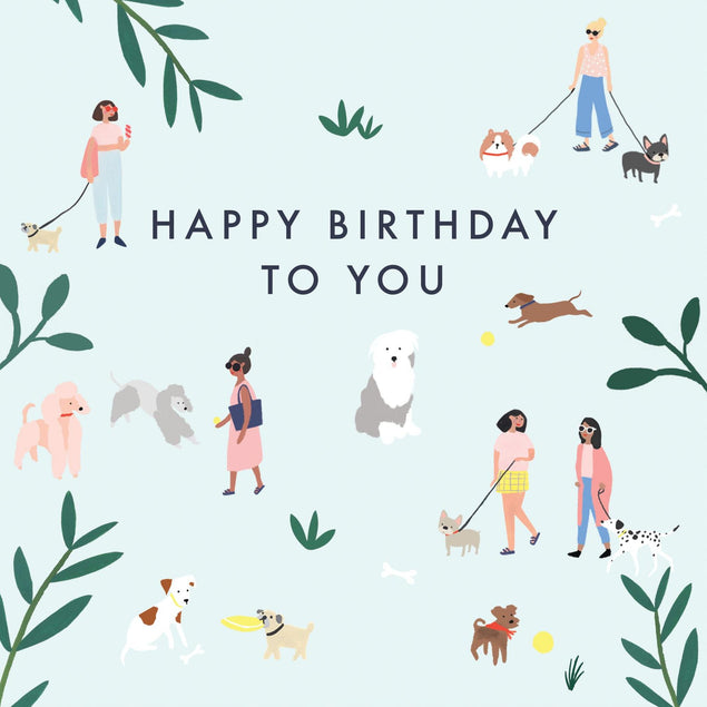 Dogs Happy Birthday Confetti-exploding Greetings Card