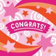 Congrats Pink Stars Confetti-exploding Greetings Card