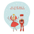Merry Christmas Ballerina And Nutcracker Confetti-exploding Greetings Card