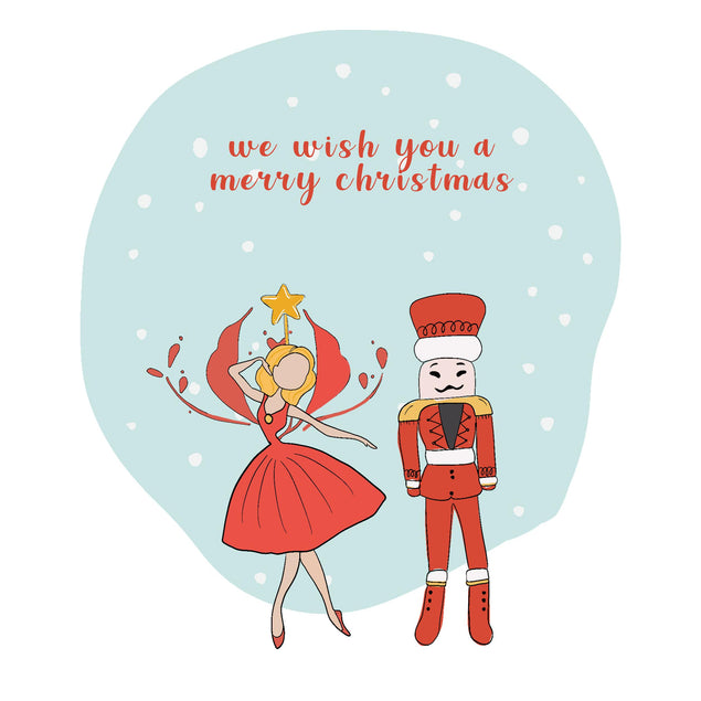 Merry Christmas Ballerina And Nutcracker Confetti-exploding Greetings Card