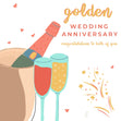 Happy Golden Wedding Anniversary Confetti-exploding Greetings Card