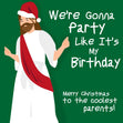 Jesus Merry Christmas To The Coolest Parents Confetti-exploding Greetings Card