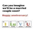 Happy Anniversary Chemical Elements Confetti-exploding Greetings Card