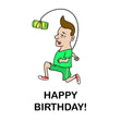 Running After Beer Happy Birthday Confetti-exploding Greetings Card
