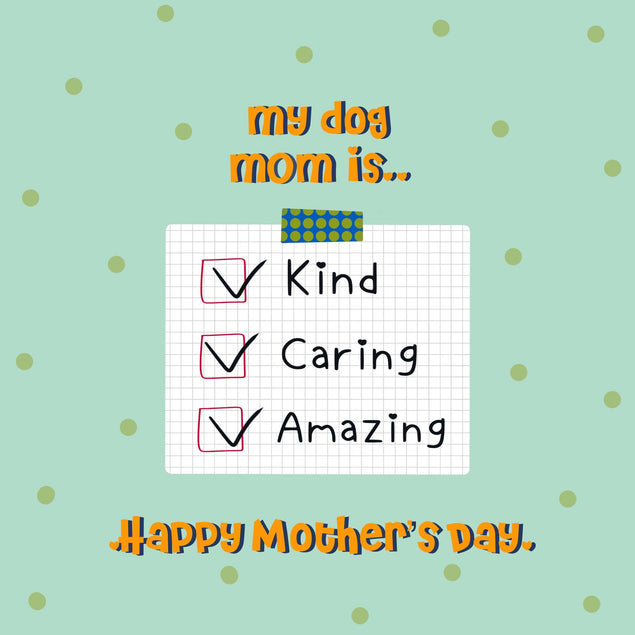 My Dog Mom Is Checklist Mother's Day Confetti-exploding Greetings Card