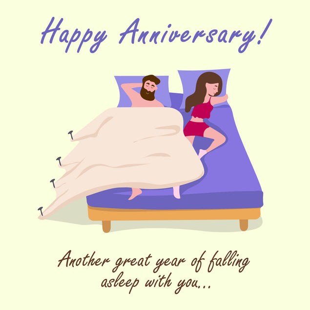 Sleeping With You Happy Anniversary Confetti-exploding Greetings Card