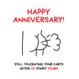 Happy 20th Anniversary Fart Tolerant Confetti-exploding Greetings Card