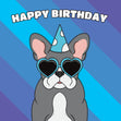 Cool French Bulldog Birthday Confetti-exploding Greetings Card