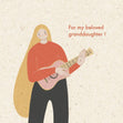 Beloved Granddaughter Guitar Confetti-exploding Greetings Card