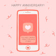 Happy Anniversary You And I Swiped Right For Each Other Confetti-exploding Greetings Card