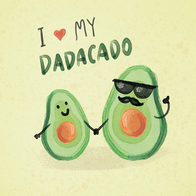 I Love My Dadacado Confetti-exploding Greetings Card