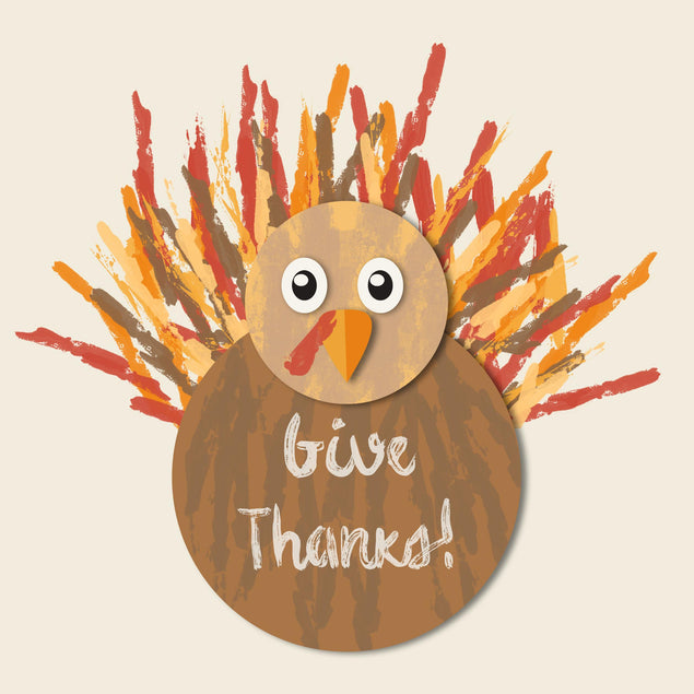 Give Thanks Happy Thanksgiving Day Confetti-exploding Greetings Card