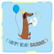 Happy Birthday Sausage Dachshund And Balloon Confetti-exploding Greetings Card