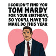 Tom Hardy Confetti-exploding Greetings Card