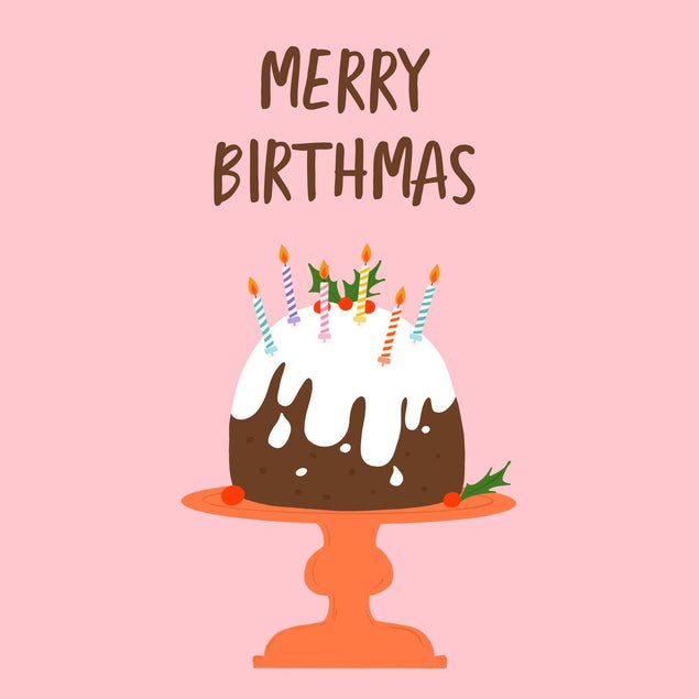 Merry Birthmas Christmas Confetti-exploding Greetings Card
