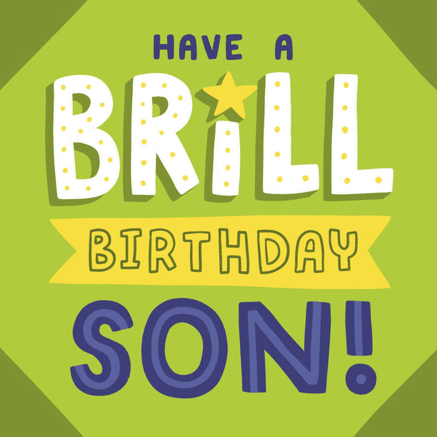 Son Have A Brill Birthday Confetti-exploding Greetings Card