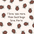 Bed Bug Love Confetti-exploding Greetings Card