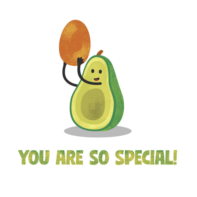 You Are So Special Cute Avocado Confetti-exploding Greetings Card