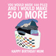 Happy Birthday Mum Laundry Confetti-exploding Greetings Card
