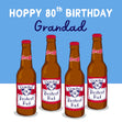 Grandad Bestest Bud 80th Birthday Confetti-exploding Greetings Card