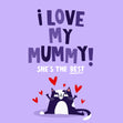 I Love My Mummy Cute Cat Mother's Day Confetti-exploding Greetings Card