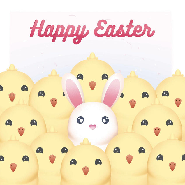 Happy Easter Chick Confetti-exploding Greetings Card