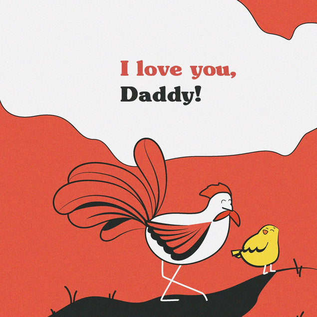 I Love You Dad Chickens Confetti-exploding Greetings Card
