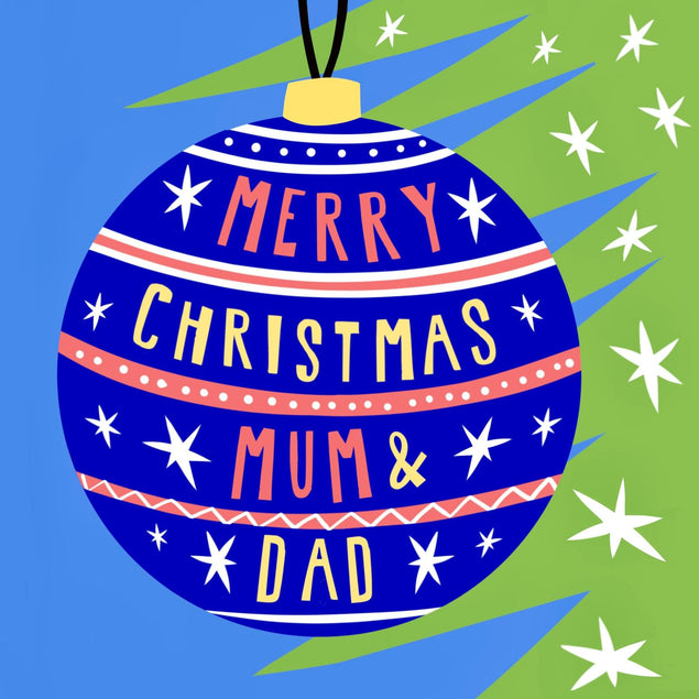 Merry Christmas Mum & Dad Confetti-exploding Greetings Card