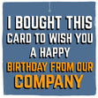 Happy Birthday From Our Company Confetti-exploding Greetings Card