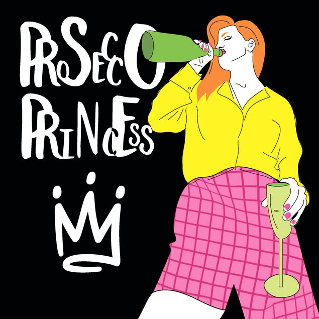 Prosecco Princess Confetti-exploding Greetings Card