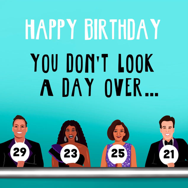 Don't look a day over Confetti-exploding Greetings Card