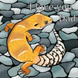 I Love You Dad Lizard Confetti-exploding Greetings Card