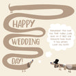 Happy Wedding Day Love You Both Pale Brown Dachshunds Confetti-exploding Greetings Card