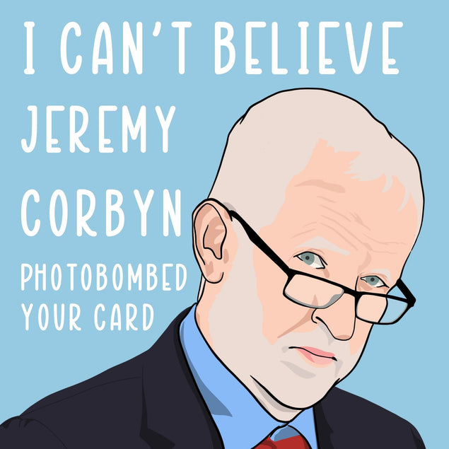 Jeremy Corbyn Photo Bomb Confetti-exploding Greetings Card