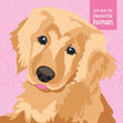 Golden Labrador On A Pink Background You're My Favourite Human Confetti-exploding Greetings Card