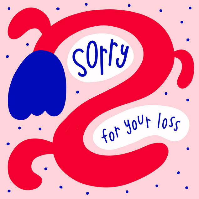 Minimal Tulip Sorry For Your Loss Confetti-exploding Greetings Card