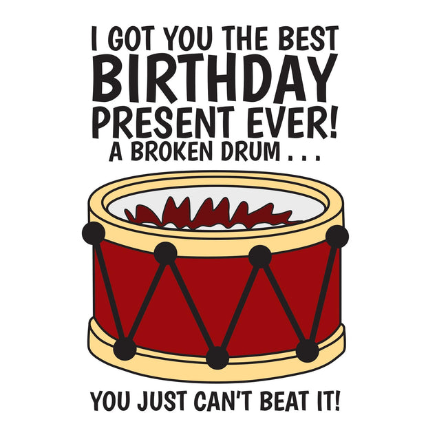 Broken Drum Confetti-exploding Greetings Card