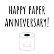 Cute Paper Anniversary Confetti-exploding Greetings Card