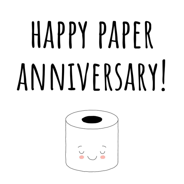 Cute Paper Anniversary Confetti-exploding Greetings Card