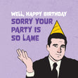 Sorry Your Party Is Lame Funny Birthday Confetti-exploding Greetings Card