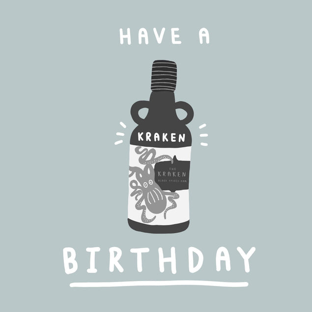 Kraken Birthday Confetti-exploding Greetings Card