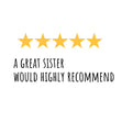 5 Stars Sister Birthday Confetti-exploding Greetings Card