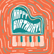 Happy Birthday Piano Confetti-exploding Greetings Card