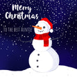 Merry Christmas Auntie Snowman Confetti-exploding Greetings Card