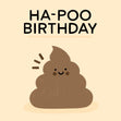 Funny Poo Emoji Birthday Confetti-exploding Greetings Card