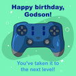 Gaming Happy Birthday Godson Confetti-exploding Greetings Card