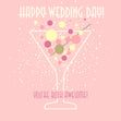 Happy Wedding Day You're Both Awesome Pink Cocktail Confetti-exploding Greetings Card