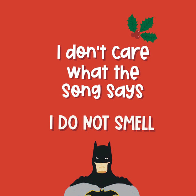 Funny Batman Smells Christmas Confetti-exploding Greetings Card